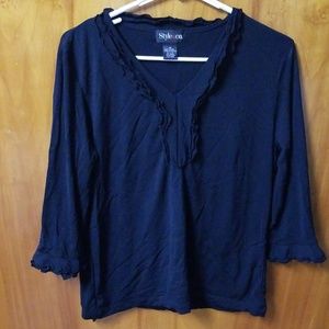 Black top made of nylon.